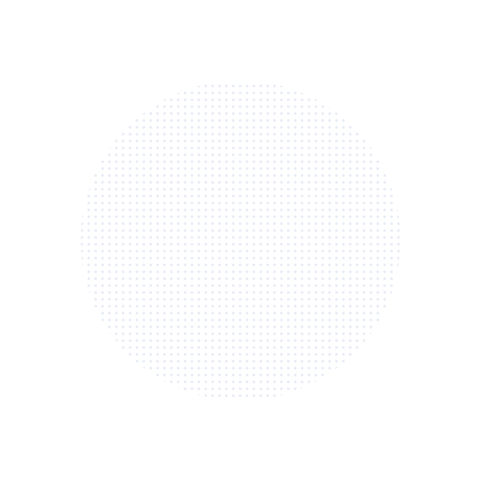 A black background with a series of concentric circles made up of small white dots, symbolizing the seamless connectivity of WP Fusion CRM integration. The circles become progressively larger from the center outward.